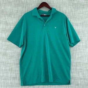 Callaway Mens Size L short sleeve polo golfing shirt green 1276